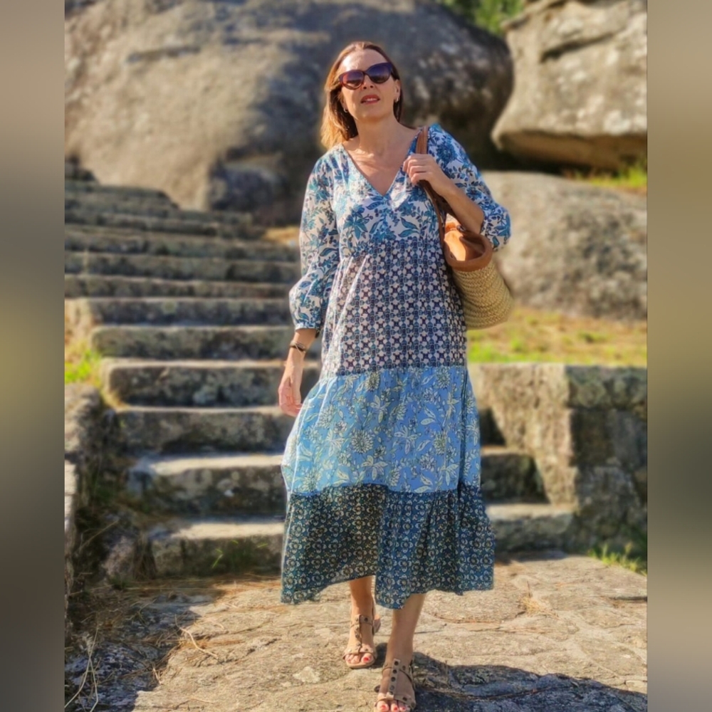 NWT ZARA BOHO PATCHWORK PRINT DRESS - Picture 4 of 13